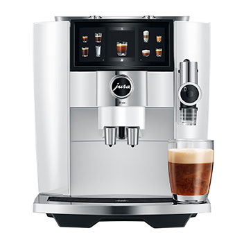 JURA J8 twin Automatic Coffee Machine in White Diamond finish